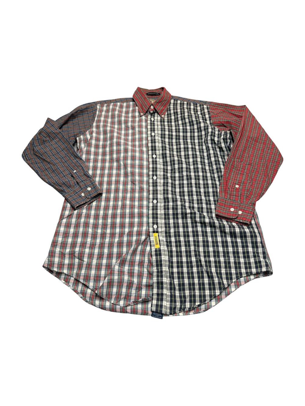 BD Baggies Vintage Crazy Plaid Cotton Shirt Made in USA 15.5